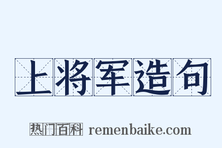 上将军造句是什么意思的图片
